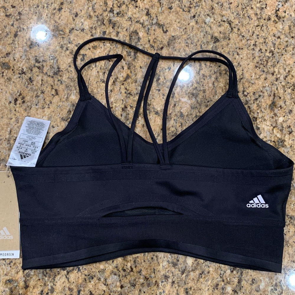 NWT Adidas Sports Bra - Long Yoga Bra - Size Medium - Black